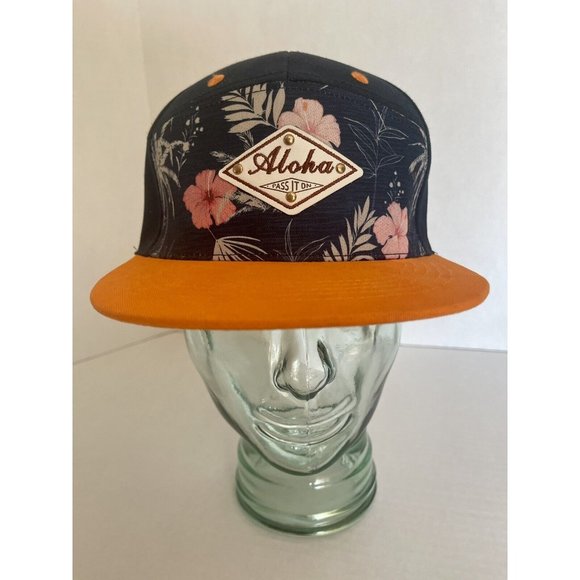 RARE Robin Ruth 'Aloha Pass It On' Snapback Baseball Cap Hawaii Trucker Hat - Picture 1 of 16